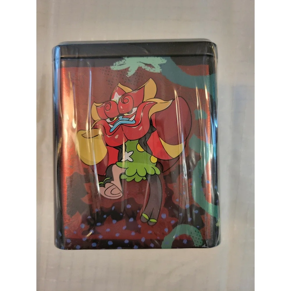 Pokemon TCG Ogerpon Stacking Tin Factory Sealed 3 Booster Packs 2 Sticker Sheets